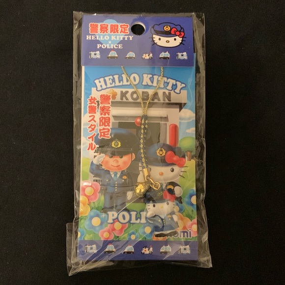 Hello Kitty x Police Koban Officer Aritomi charm strap NWT